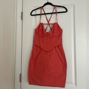 Oh Polly Plunge Corset Mini Dress